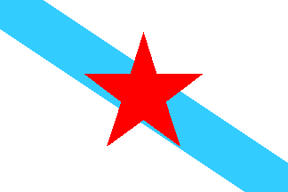 [Galician Nationalist Flag, incorrect variant 1 (Galicia, Spain)]
